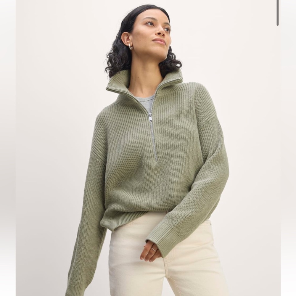 Everlane Half-Zip in Everyday Cotton - Size M - Picture 2 of 11